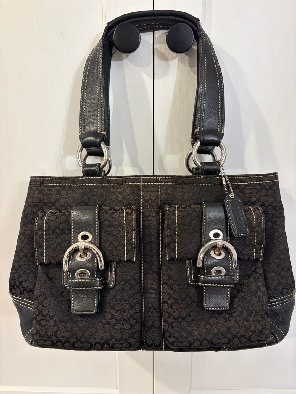 Vintage Coach Black Shoulder Bag